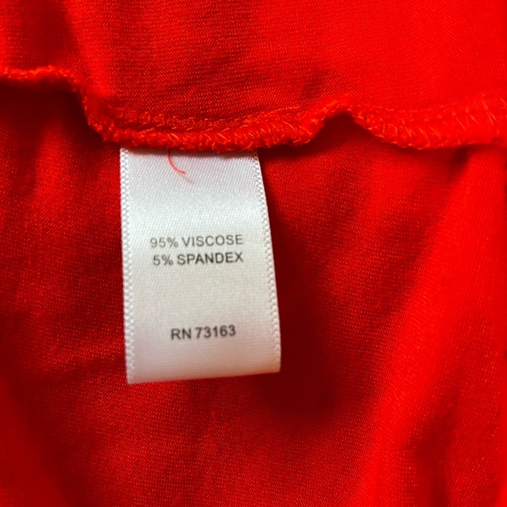 Red orange midi summer dress - Picture 5 of 5